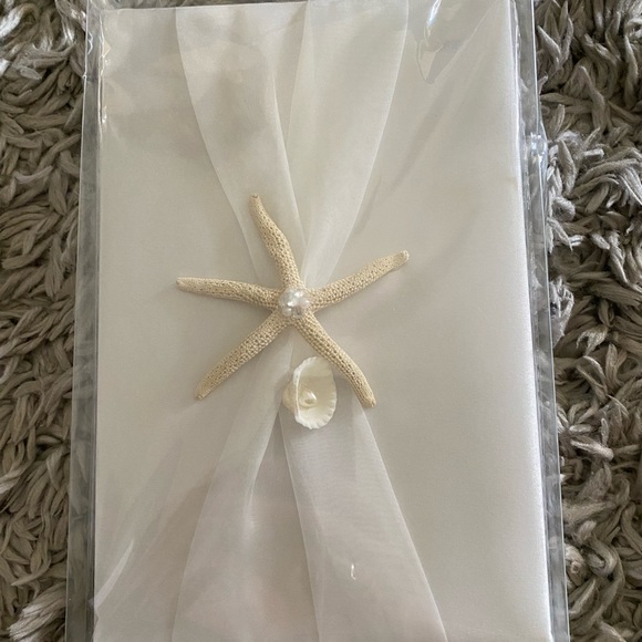 Beach Theme Wedding Knife and Cake Server Set and Guest Book and Pen Set - Picture 7 of 7